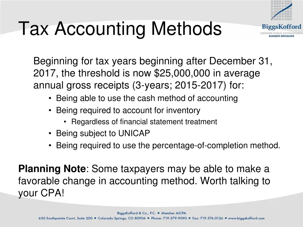 tax accounting methods