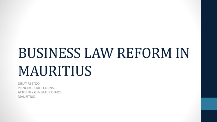 business law reform in mauritius
