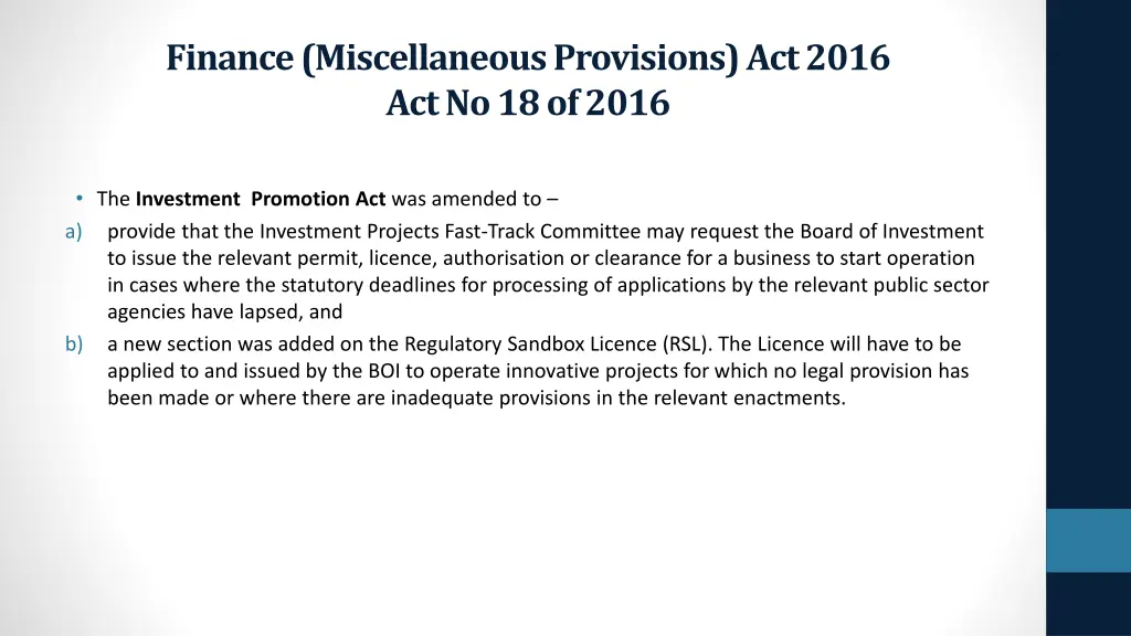 finance miscellaneous provisions act 2016 1