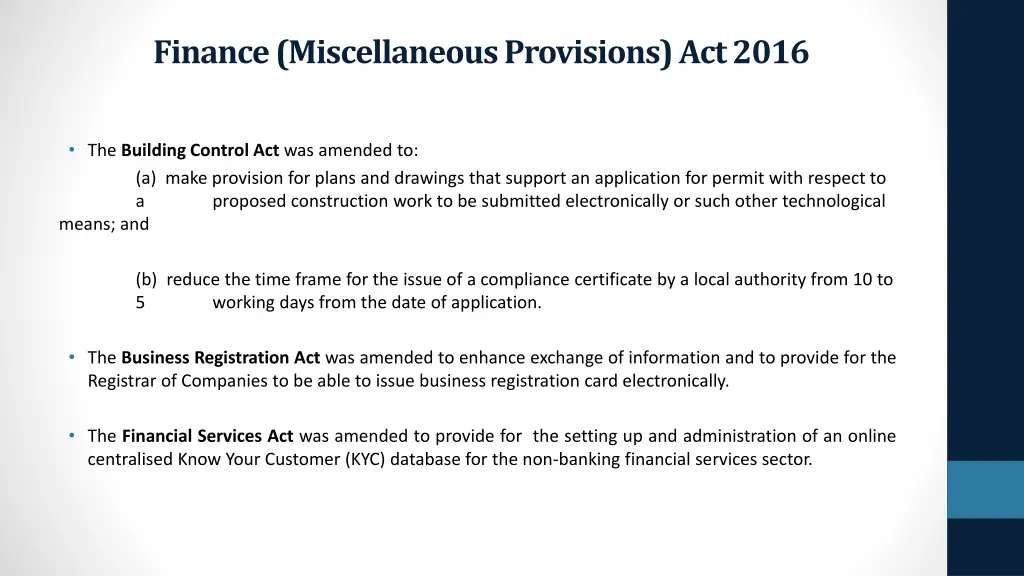 finance miscellaneous provisions act 2016