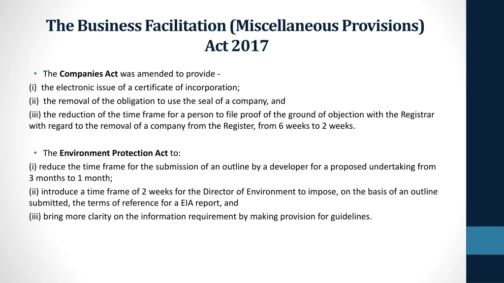 the business facilitation miscellaneous 2