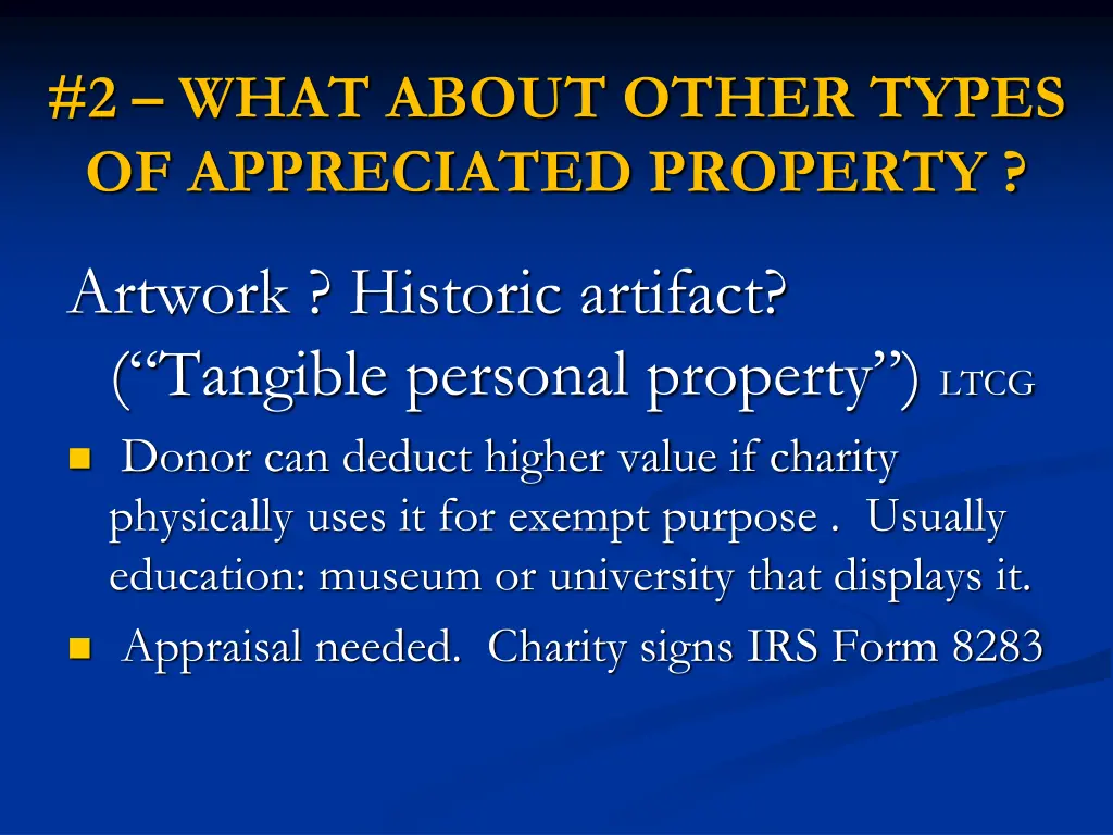 2 what about other types of appreciated property 2