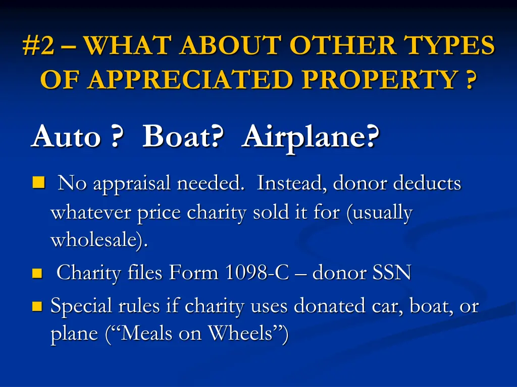2 what about other types of appreciated property 6