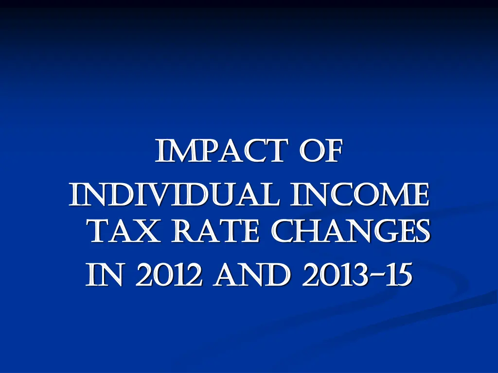 impact of impact of individual income individual