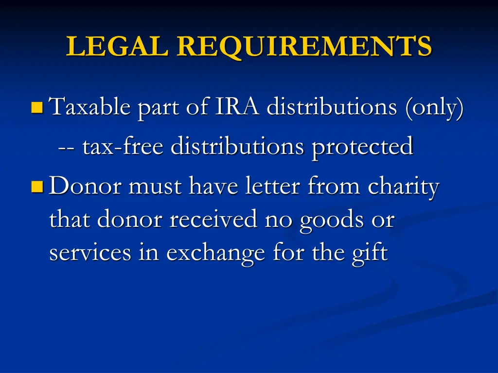 legal requirements 2