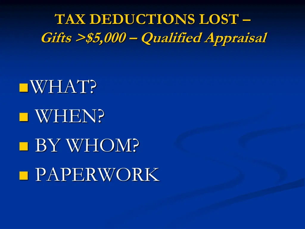 tax deductions lost gifts 5 000 qualified 1