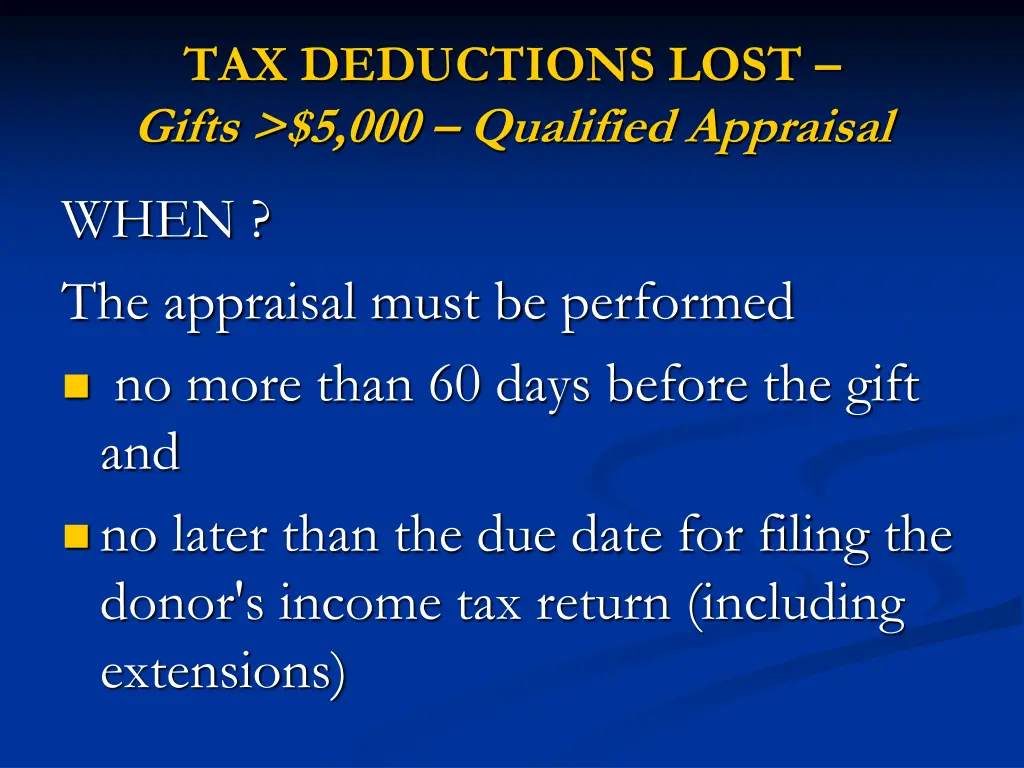 tax deductions lost gifts 5 000 qualified 3