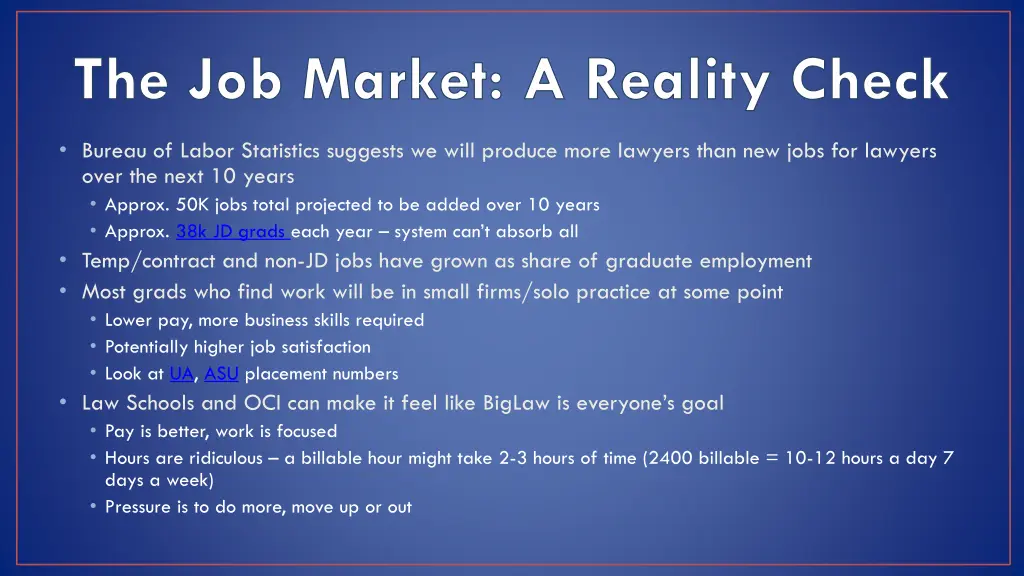 the job market a reality check