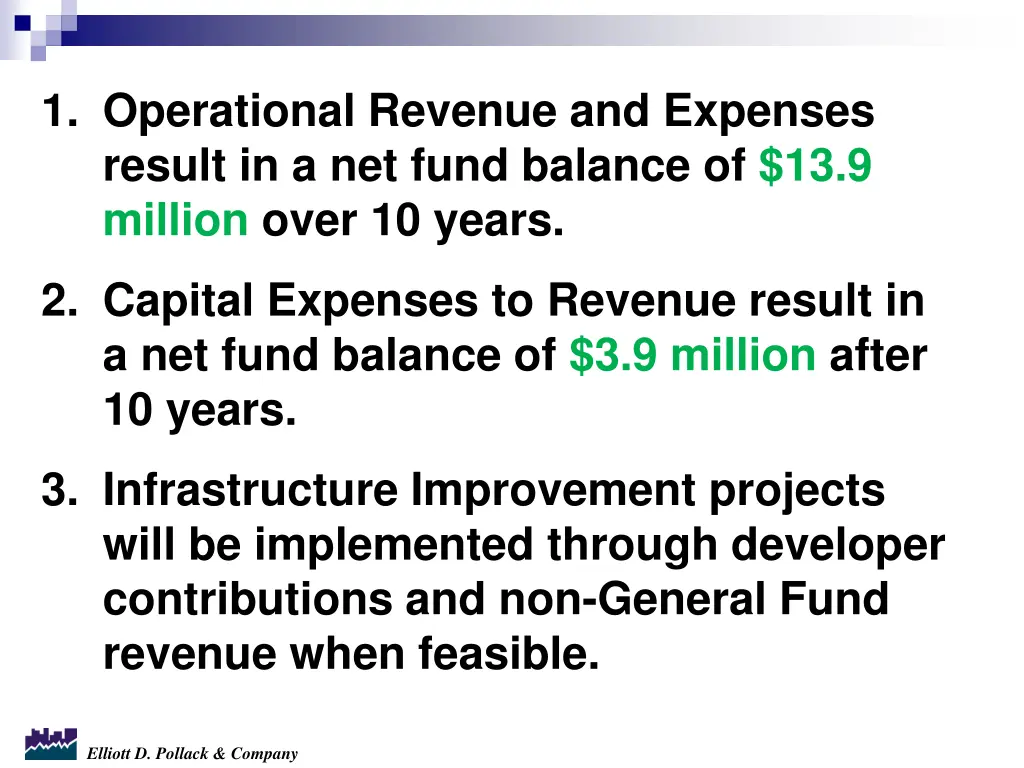 1 operational revenue and expenses result