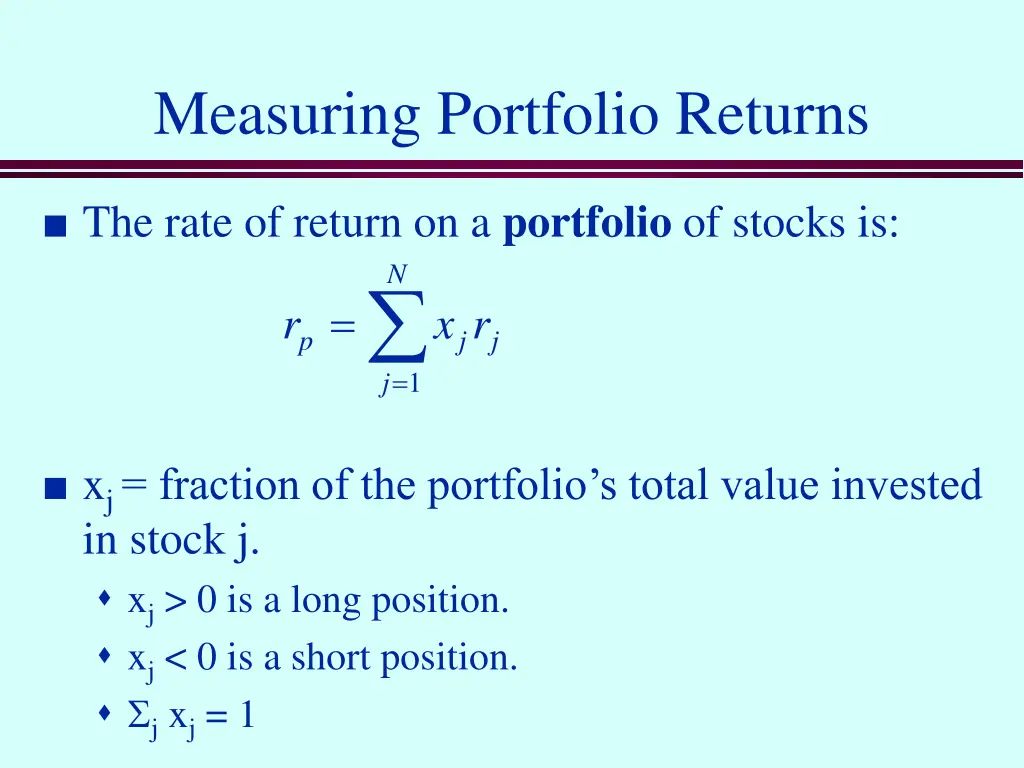 measuring portfolio returns