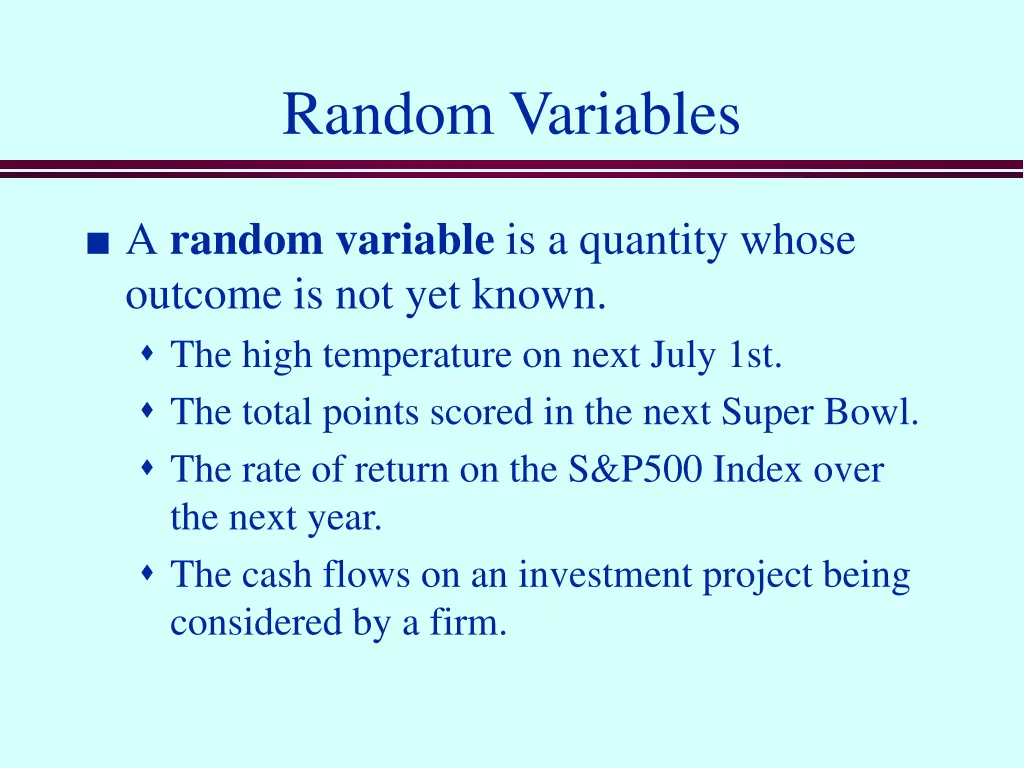random variables