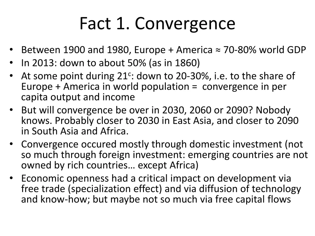 fact 1 convergence