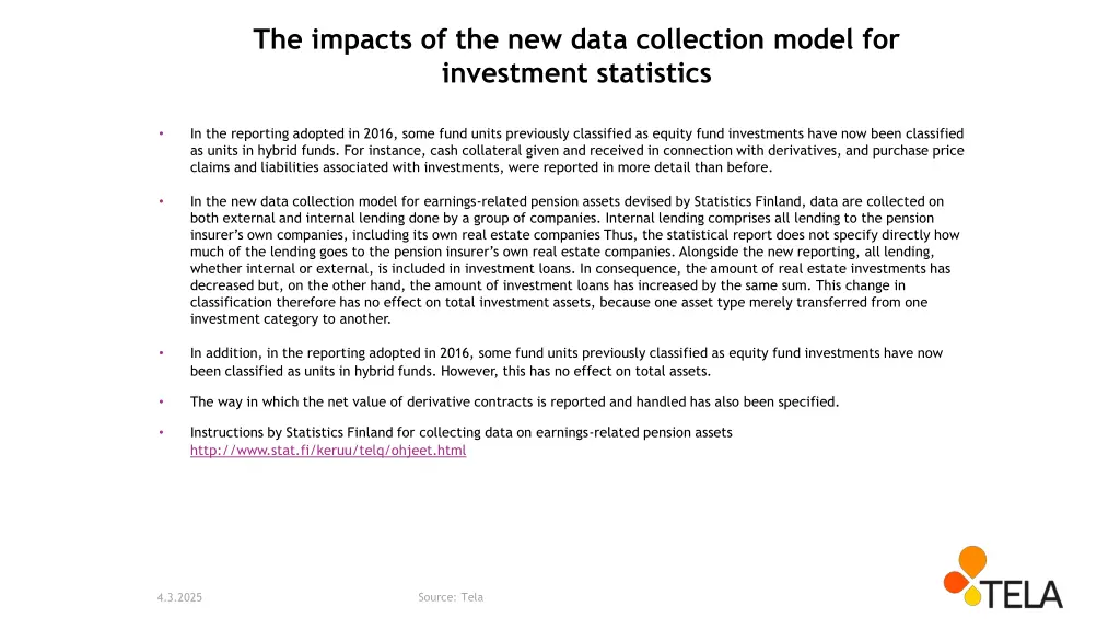 the impacts of the new data collection model