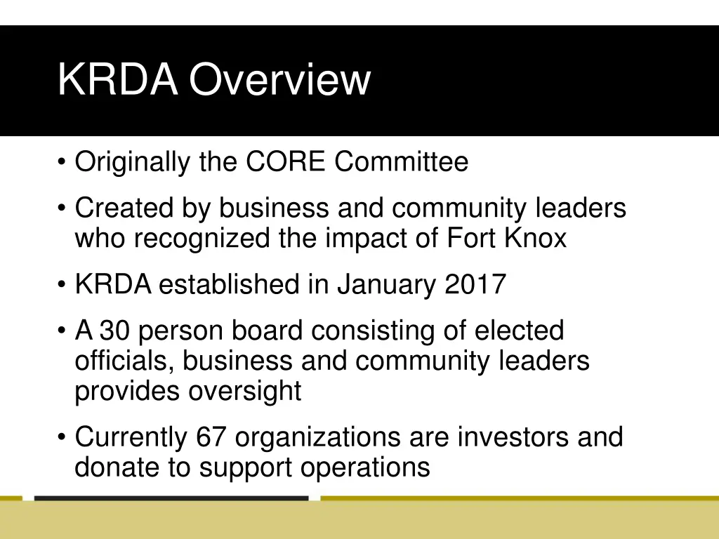 krda overview