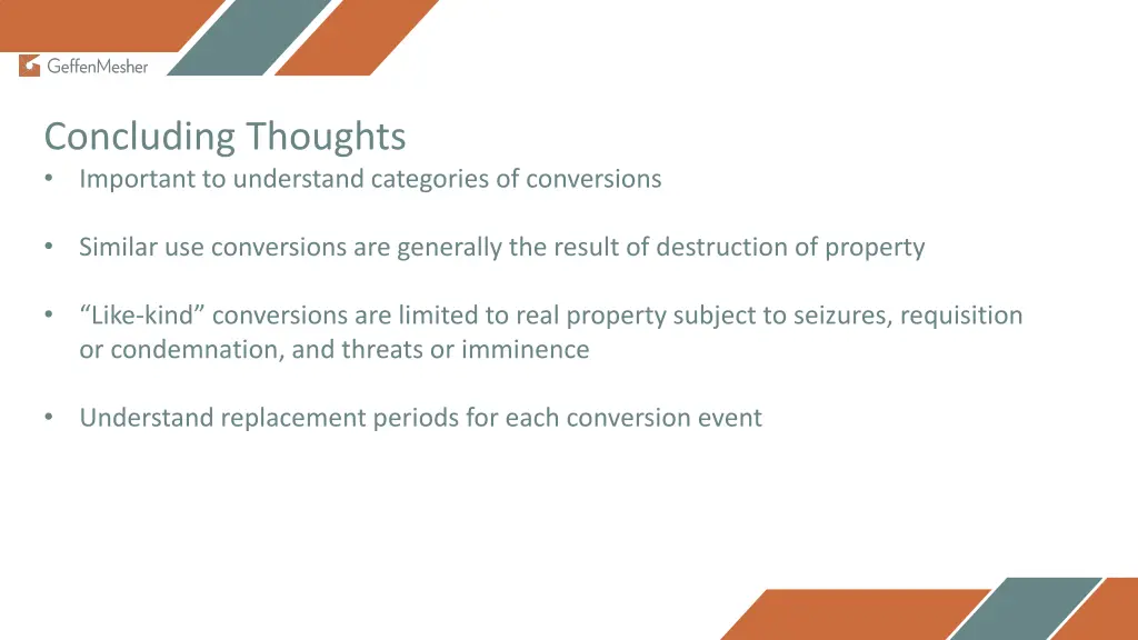 concluding thoughts important to understand