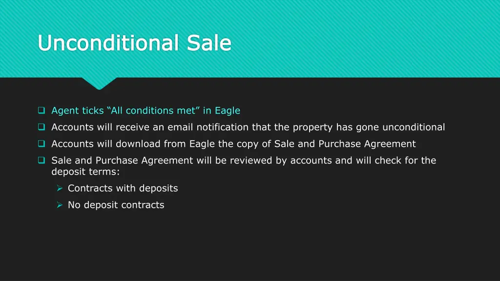 unconditional sale unconditional sale