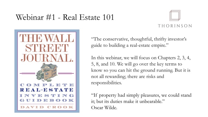 webinar 1 real estate 101