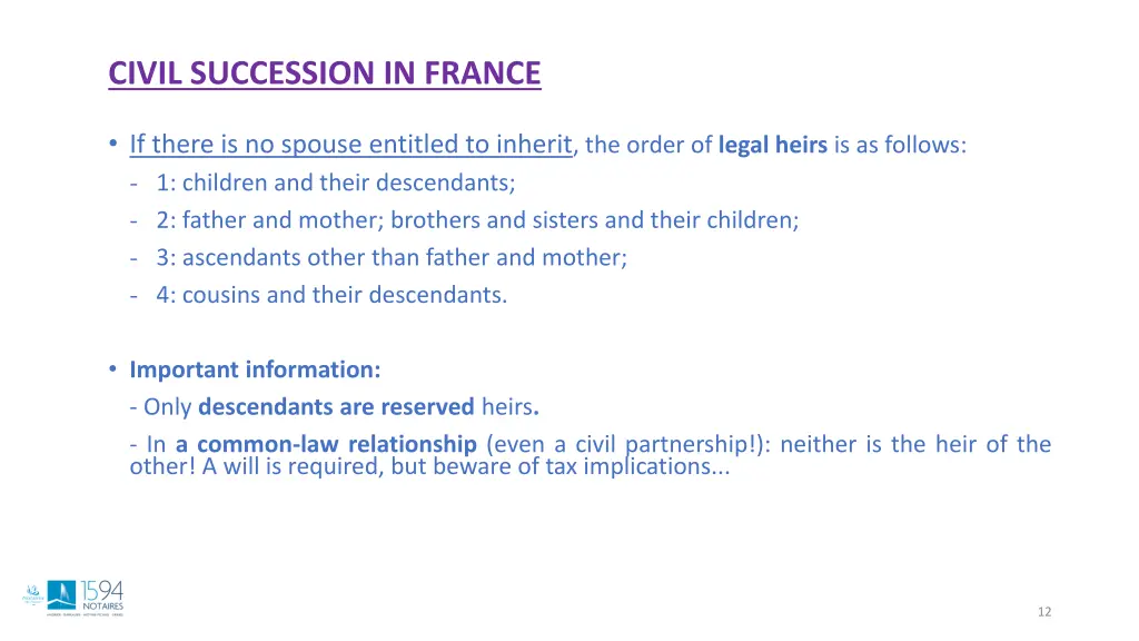 civil succession in france