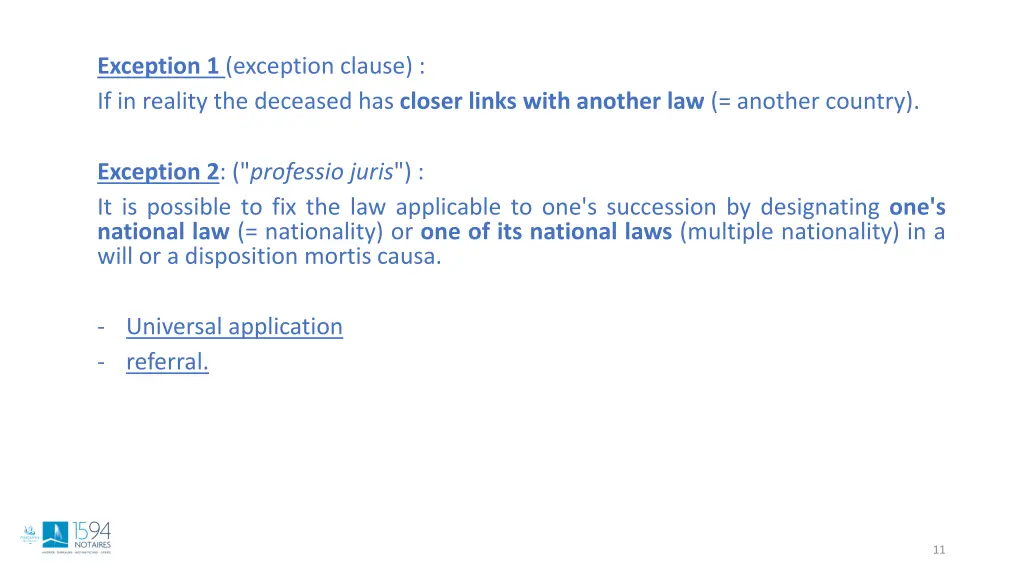 exception 1 exception clause if in reality