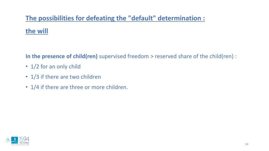 the possibilities for defeating the default