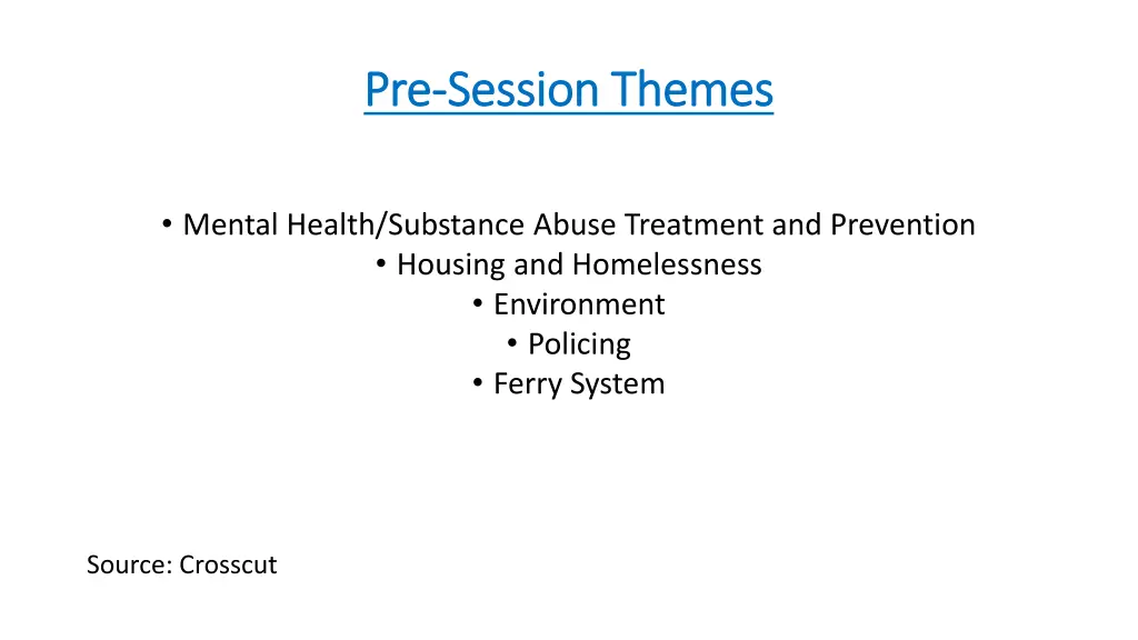 pre pre session themes session themes