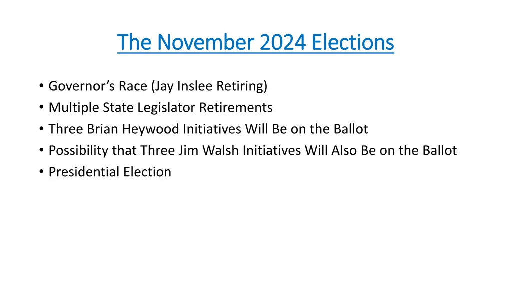 the november 2024 elections the november 2024