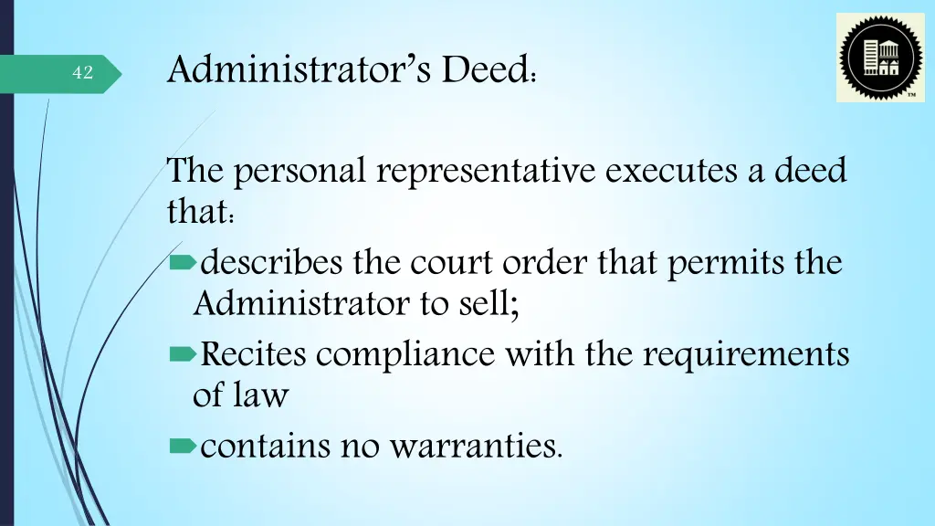 administrator s deed
