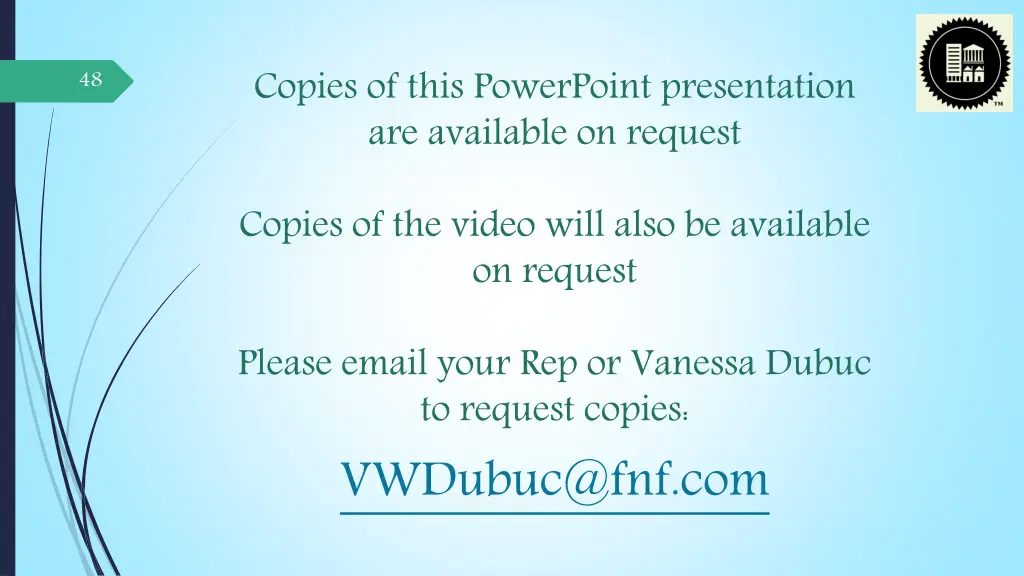 copies of this powerpoint presentation