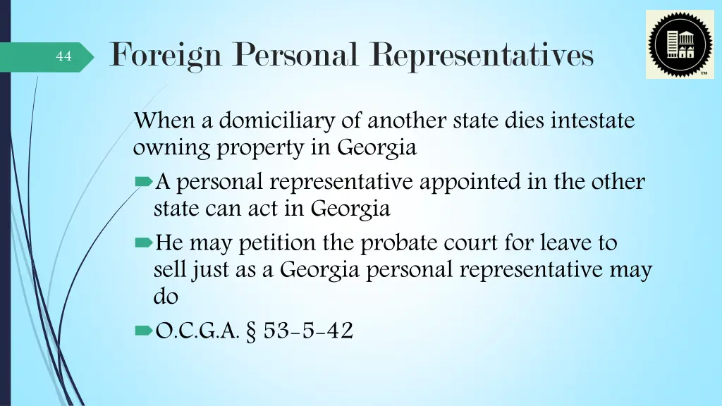 foreign personal representatives