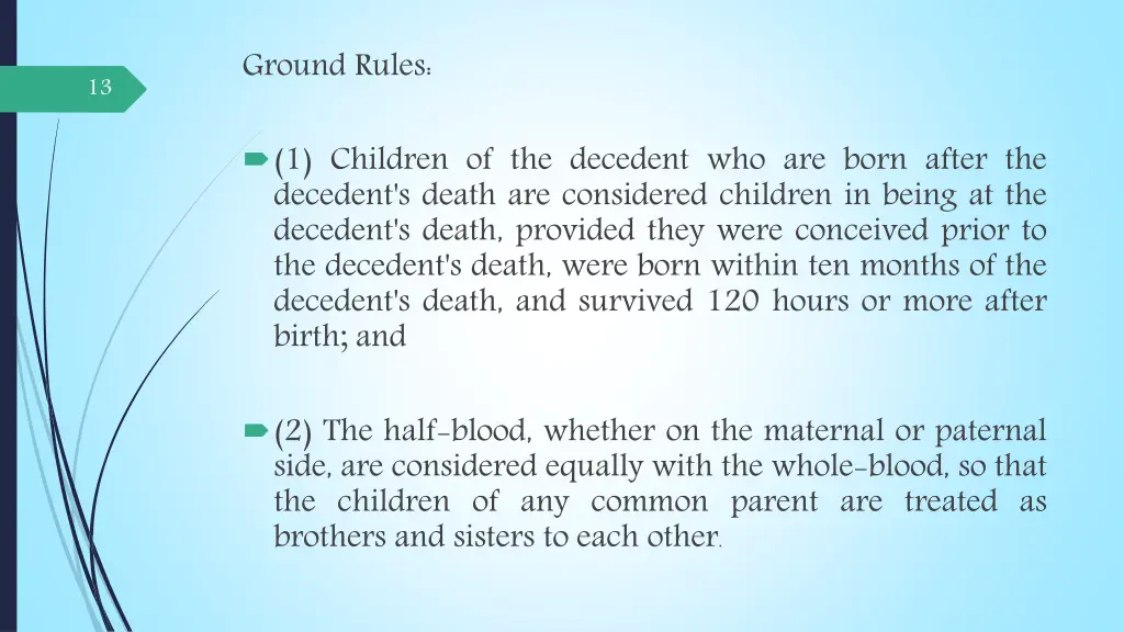 ground rules