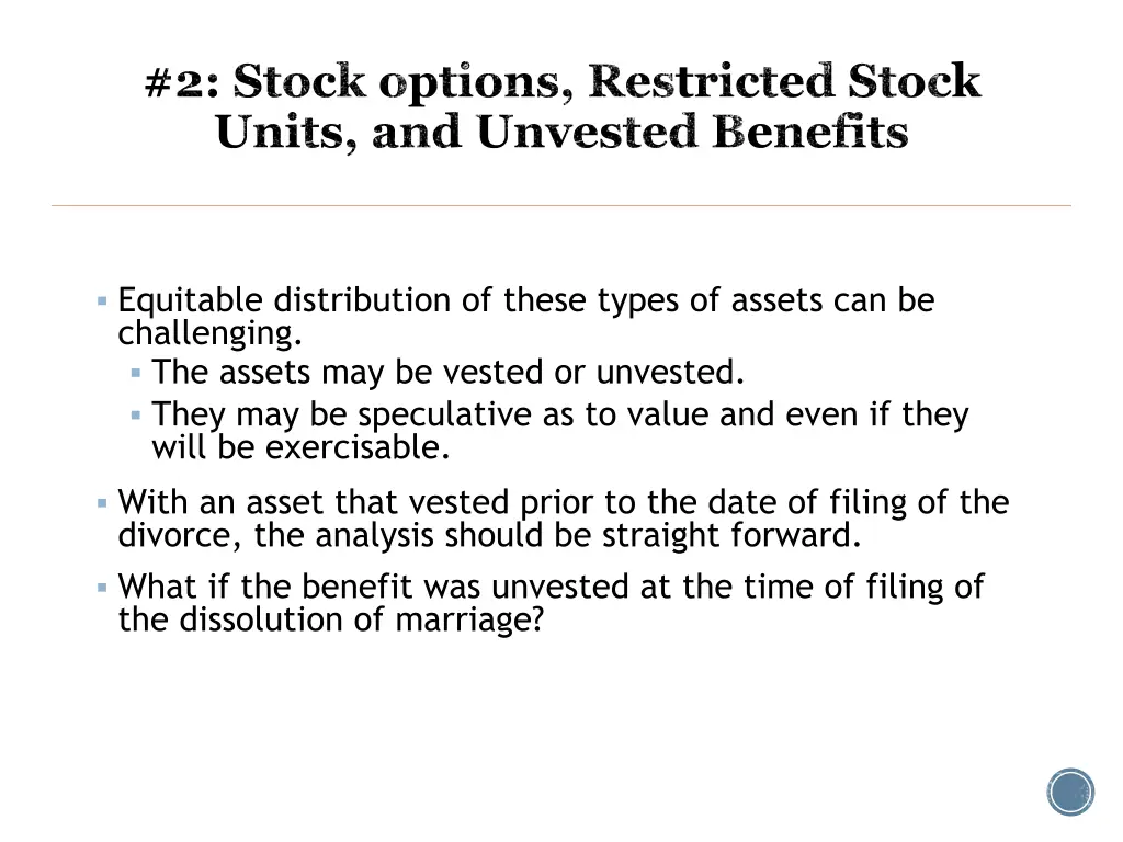 2 stock options restricted stock units