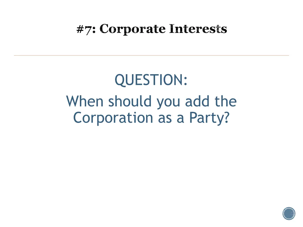 7 corporate interests