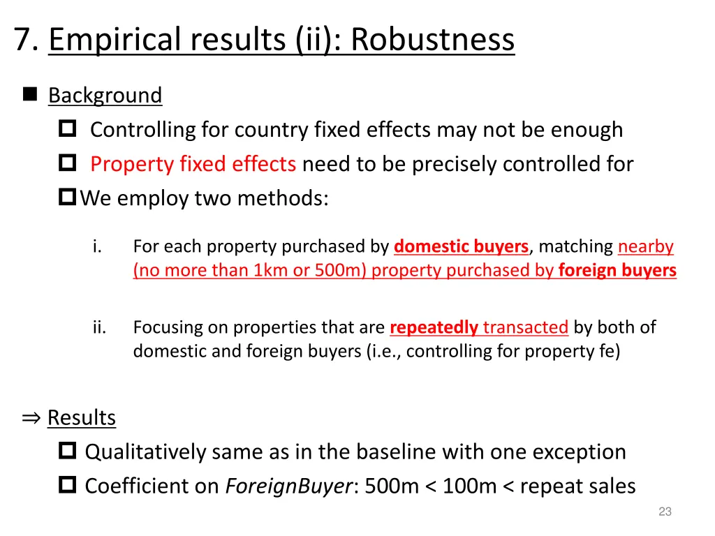 7 empirical results ii robustness