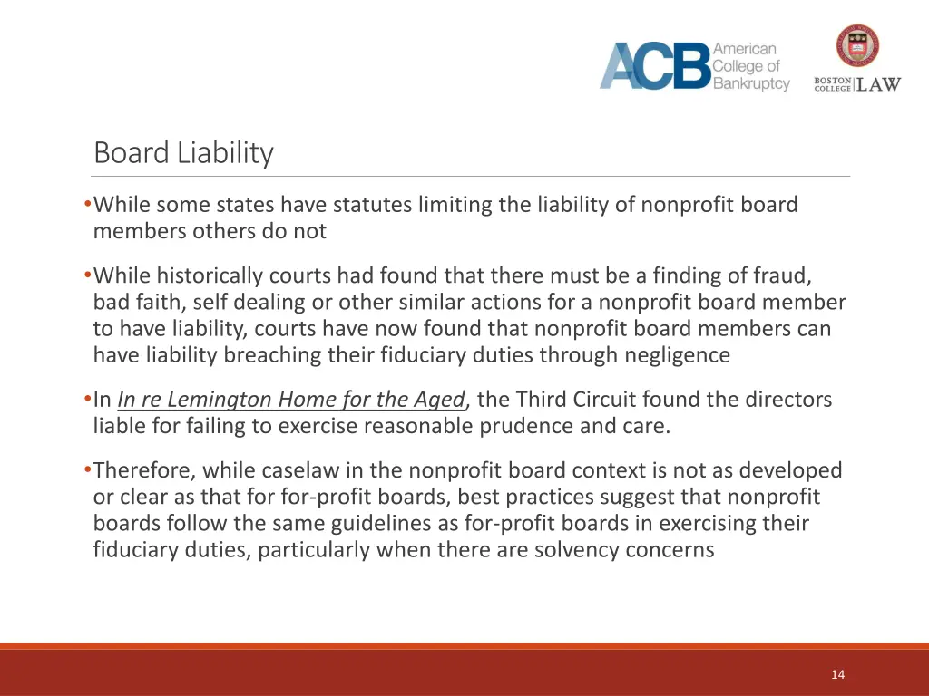 board liability