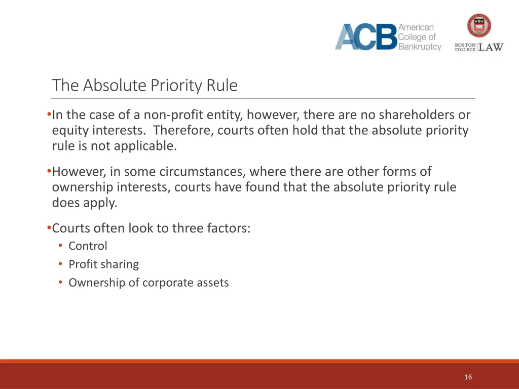 the absolute priority rule 1