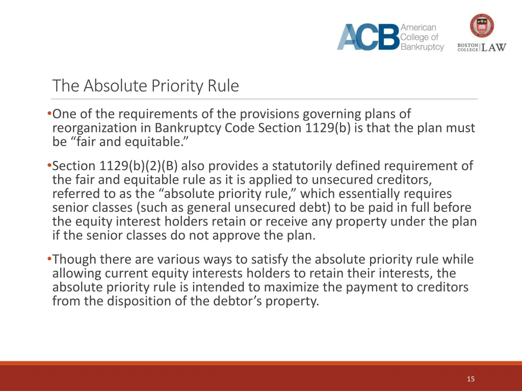 the absolute priority rule