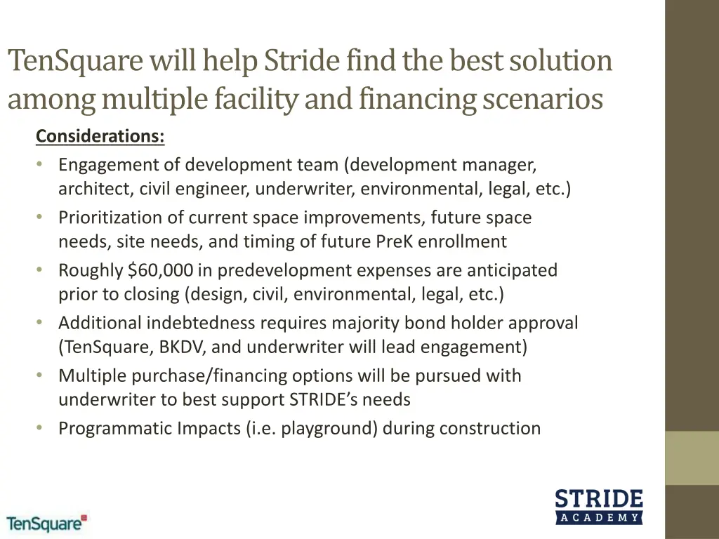 tensquare will help stride find the best solution