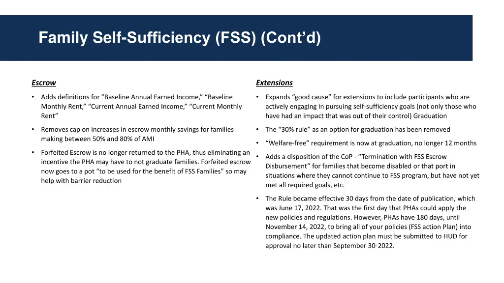 family self sufficiency fss cont d