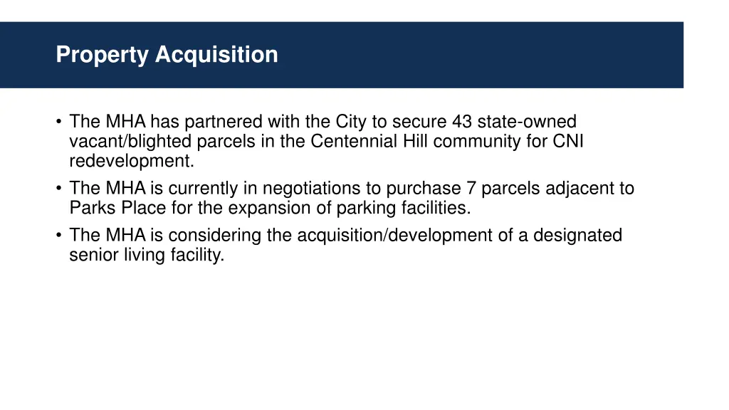 property acquisition