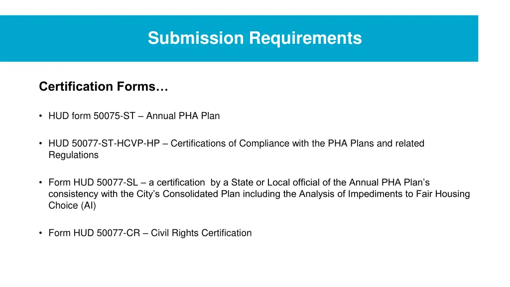 submission requirements