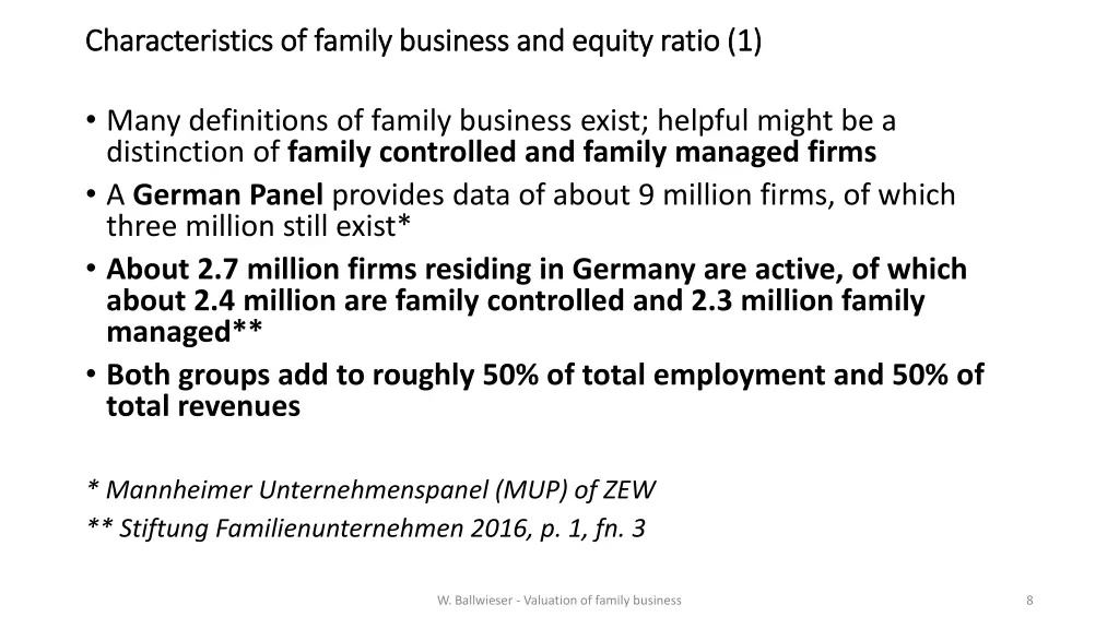 characteristics of characteristics of family