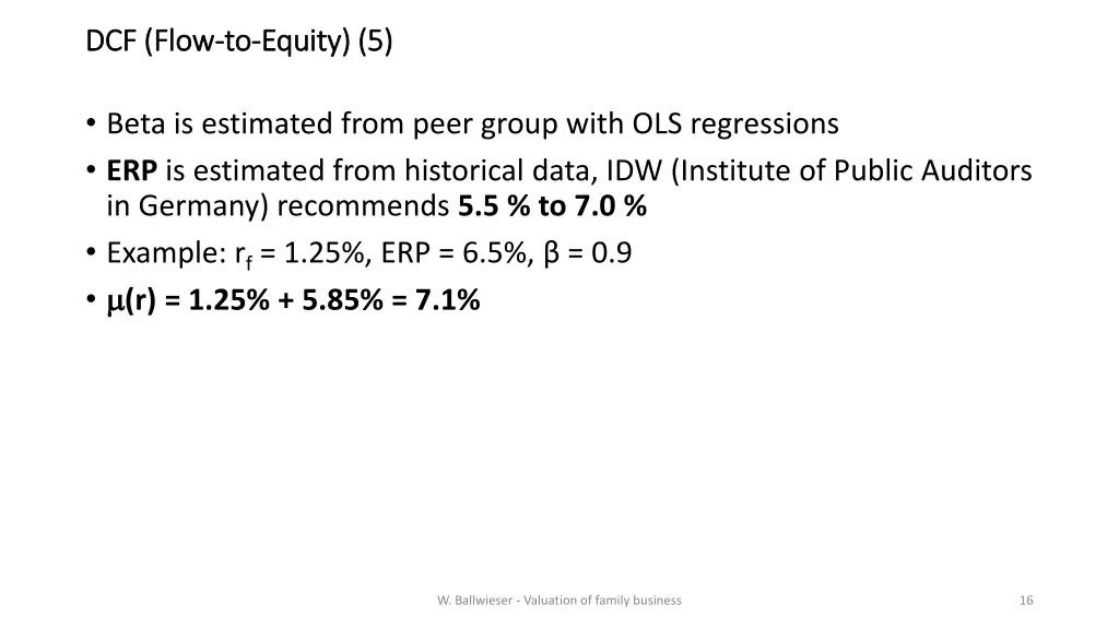 dcf flow dcf flow to to equity 4