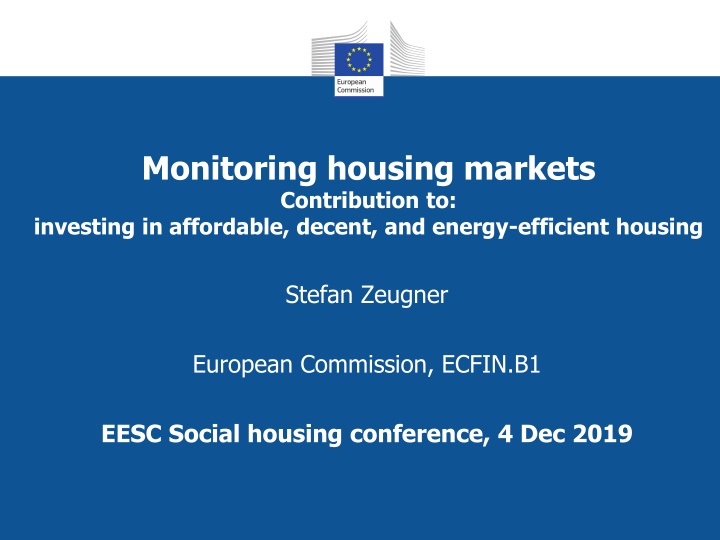 monitoring housing markets contribution