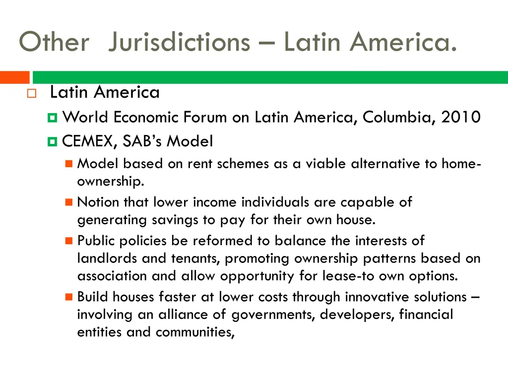 other jurisdictions latin america