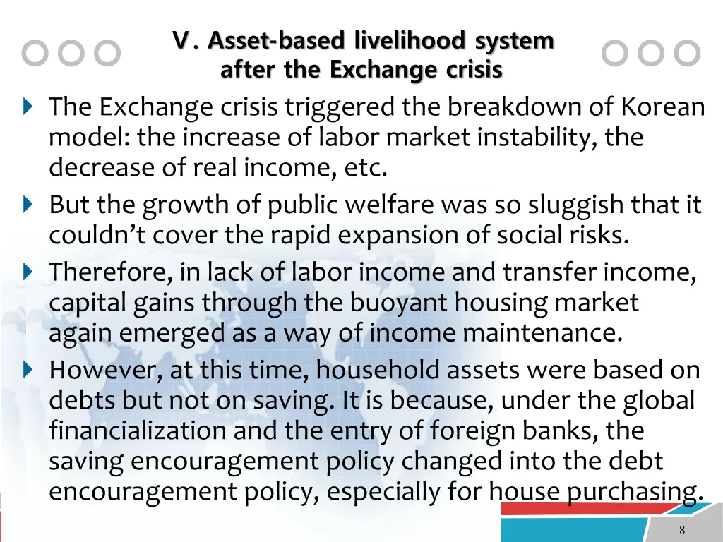 asset based livelihood system after the exchange