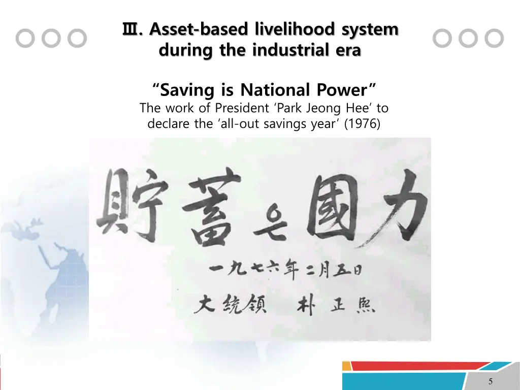 asset based livelihood system during 1