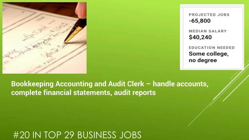 bookkeeping accounting and audit clerk handle