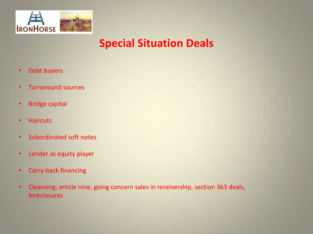 special situation deals