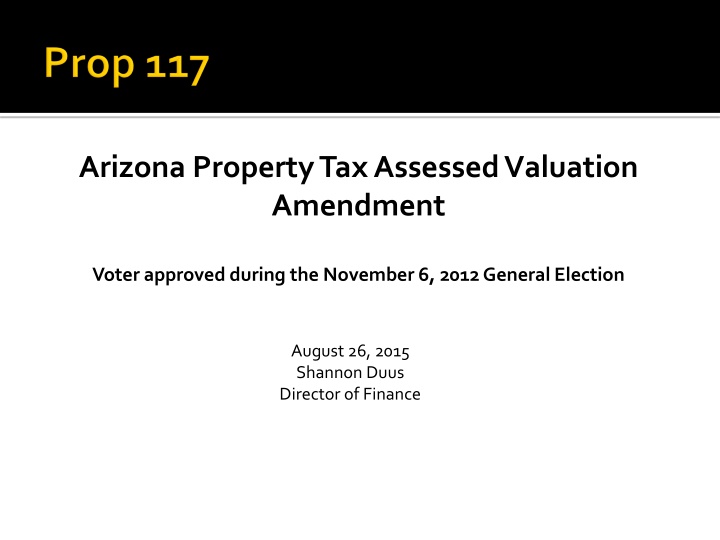 arizona property tax assessed valuation amendment