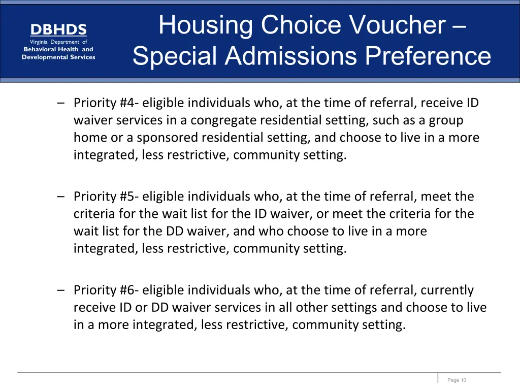 housing choice voucher special admissions 3